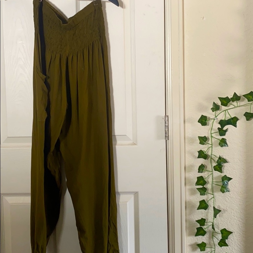 Olive green harem pants